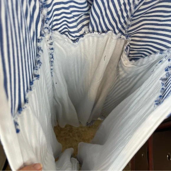 Lulu’s Teague Blue And White Striped Tie Front Dress - Picture 6 of 17